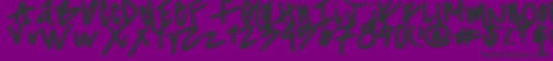 Striiikerr Font – Black Fonts on Purple Background
