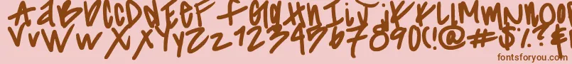 Striiikerr Font – Brown Fonts on Pink Background