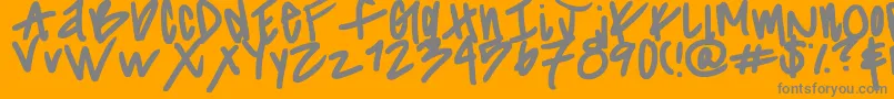 Striiikerr Font – Gray Fonts on Orange Background