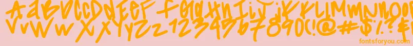 Striiikerr Font – Orange Fonts on Pink Background
