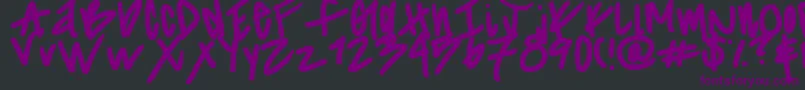 Striiikerr Font – Purple Fonts on Black Background