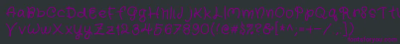 Шрифт Kidergarden – фиолетовые шрифты на чёрном фоне