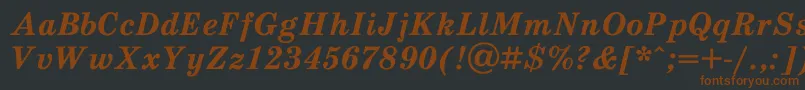 Schdlbi-fontti – ruskeat fontit mustalla taustalla