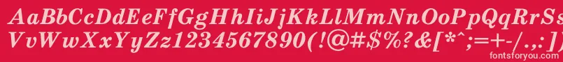 Schdlbi Font – Pink Fonts on Red Background