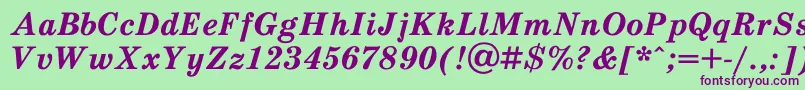 Schdlbi Font – Purple Fonts on Green Background