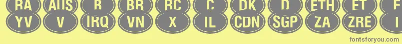 Kkodes Font – Gray Fonts on Yellow Background