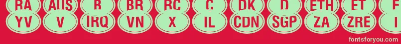 Kkodes Font – Green Fonts on Red Background