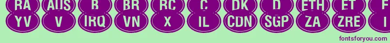 Kkodes Font – Purple Fonts on Green Background