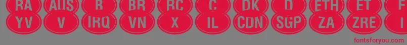 Kkodes Font – Red Fonts on Gray Background