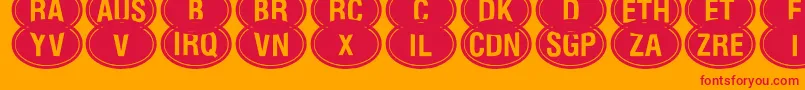 Kkodes Font – Red Fonts on Orange Background