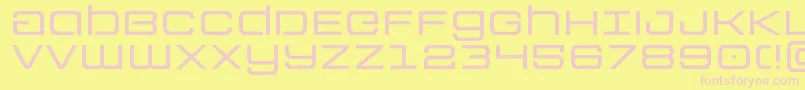 Colonymarinesexpand-fontti – vaaleanpunaiset fontit keltaisella taustalla