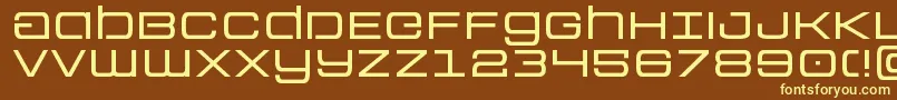 Colonymarinesexpand-fontti – keltaiset fontit ruskealla taustalla