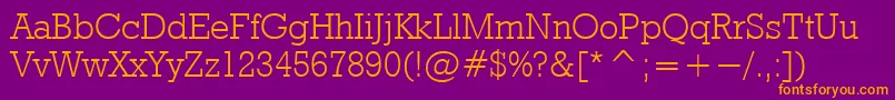 RodeolightNormal Font – Orange Fonts on Purple Background