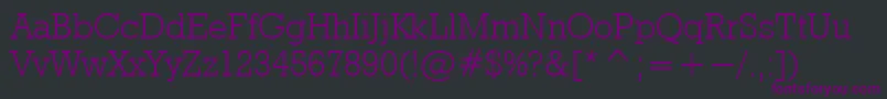 Шрифт RodeolightNormal – фиолетовые шрифты на чёрном фоне