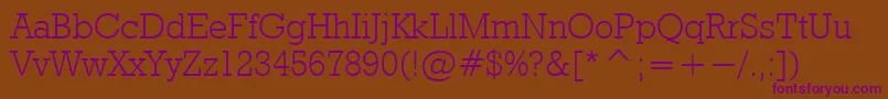 RodeolightNormal Font – Purple Fonts on Brown Background