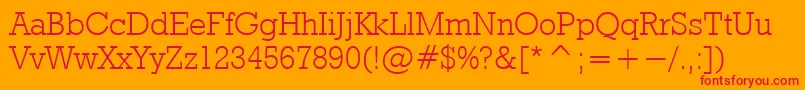 RodeolightNormal Font – Red Fonts on Orange Background