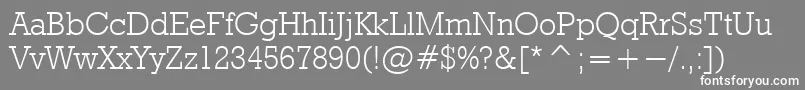 RodeolightNormal Font – White Fonts on Gray Background