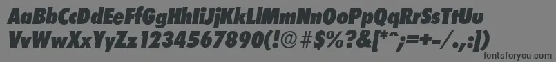 LimerickcdserialHeavyItalic Font – Black Fonts on Gray Background