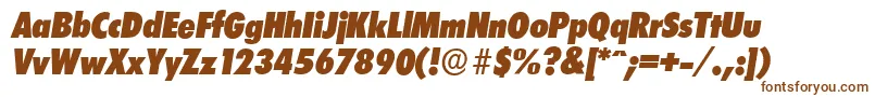 LimerickcdserialHeavyItalic Font – Brown Fonts on White Background