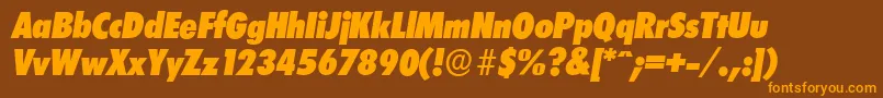 LimerickcdserialHeavyItalic Font – Orange Fonts on Brown Background