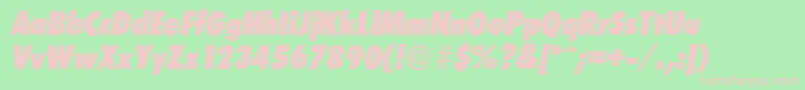 LimerickcdserialHeavyItalic Font – Pink Fonts on Green Background