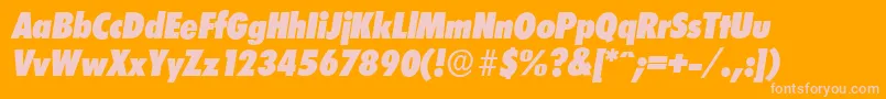 LimerickcdserialHeavyItalic Font – Pink Fonts on Orange Background