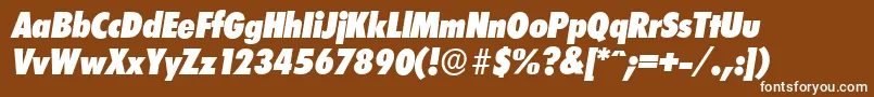 LimerickcdserialHeavyItalic Font – White Fonts on Brown Background