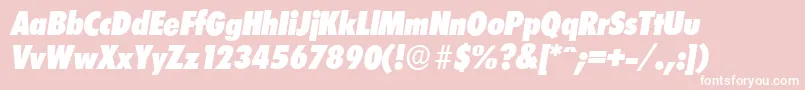 LimerickcdserialHeavyItalic Font – White Fonts on Pink Background