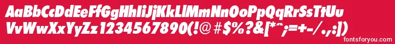 LimerickcdserialHeavyItalic Font – White Fonts on Red Background
