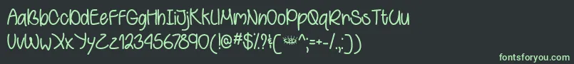 BehindGreenEyesTtf-fontti – vihreät fontit mustalla taustalla