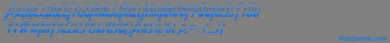 Heroesassemblegradital Font – Blue Fonts on Gray Background