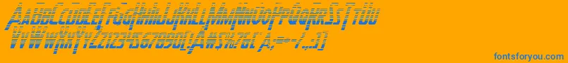 Шрифт Heroesassemblegradital – синие шрифты на оранжевом фоне