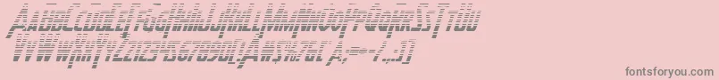 Heroesassemblegradital-fontti – harmaat kirjasimet vaaleanpunaisella taustalla