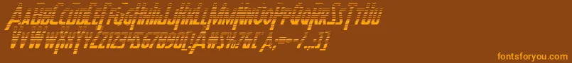 Heroesassemblegradital Font – Orange Fonts on Brown Background