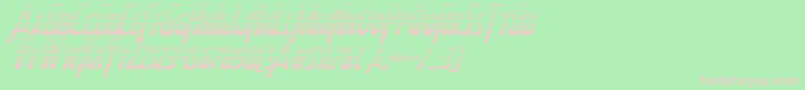Heroesassemblegradital-fontti – vaaleanpunaiset fontit vihreällä taustalla