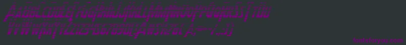 Шрифт Heroesassemblegradital – фиолетовые шрифты на чёрном фоне