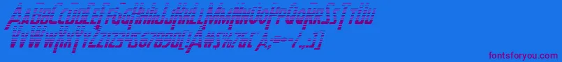Шрифт Heroesassemblegradital – фиолетовые шрифты на синем фоне