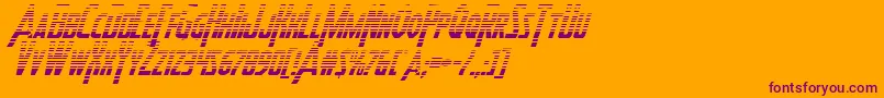 Heroesassemblegradital Font – Purple Fonts on Orange Background