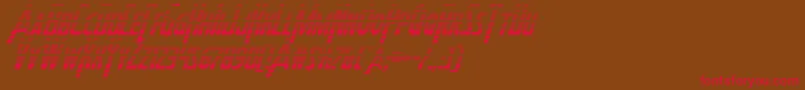 Heroesassemblegradital Font – Red Fonts on Brown Background