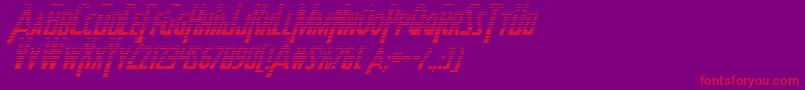 フォントHeroesassemblegradital – 紫の背景に赤い文字