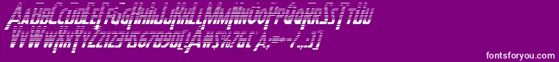 Heroesassemblegradital-fontti – valkoiset fontit violetilla taustalla