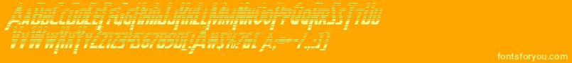 Heroesassemblegradital Font – Yellow Fonts on Orange Background