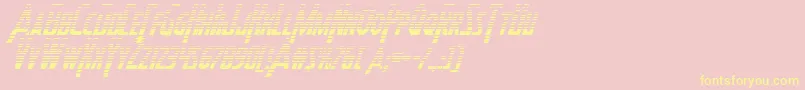 Шрифт Heroesassemblegradital – жёлтые шрифты на розовом фоне