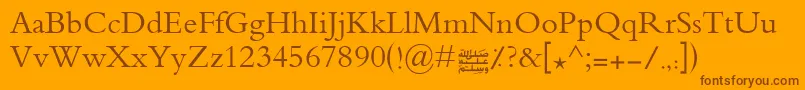 Advertisinglight Font – Brown Fonts on Orange Background