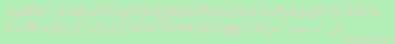 Advertisinglight Font – Pink Fonts on Green Background