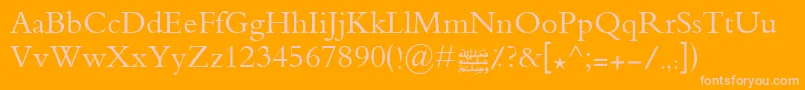 Advertisinglight Font – Pink Fonts on Orange Background