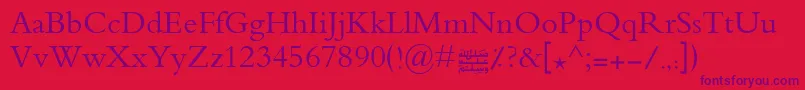 Advertisinglight Font – Purple Fonts on Red Background