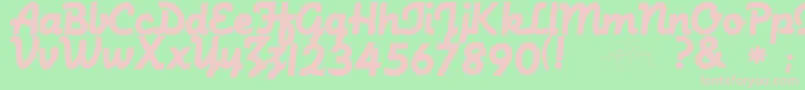 Machinescript Font – Pink Fonts on Green Background