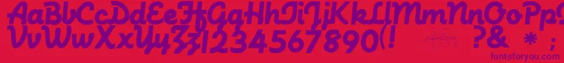 Machinescript Font – Purple Fonts on Red Background