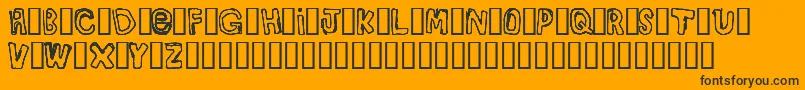 Bullyrg-Schriftart – Schwarze Schriften auf orangefarbenem Hintergrund